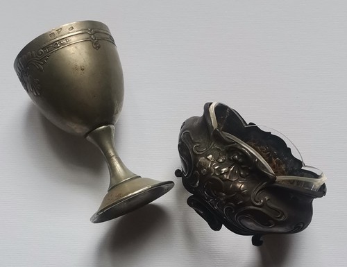 Coquetier ancien métal - coquetier,