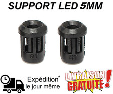 Lot 2 Support LED 5 mm Noir
