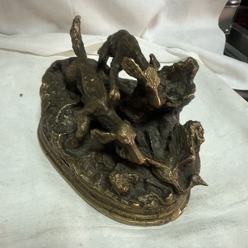 Bronze chien lévriers 19 - chien,