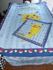 Vintage 1998 Parure bleu Belltex housse couette coton 140 x 190 Pokemon Nintendo