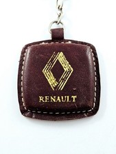 KEYRING - RENAULT 1970s Leather Garage PESSAC - Vintage R5 R8 R11 R12 R18 R20