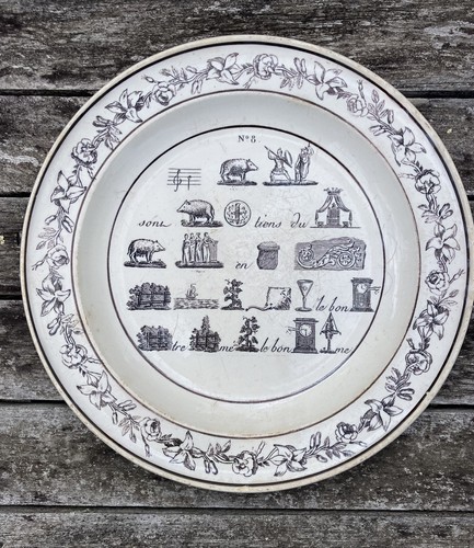 Assiette rébus faïence de - assiette,