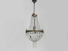 Antique Italian hot air balloon chandelier, glass tassels. Tassel chandelier. 70
