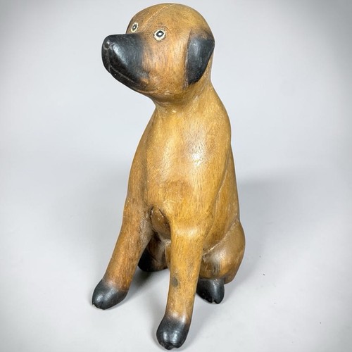 Chien bois sculpté - chien,