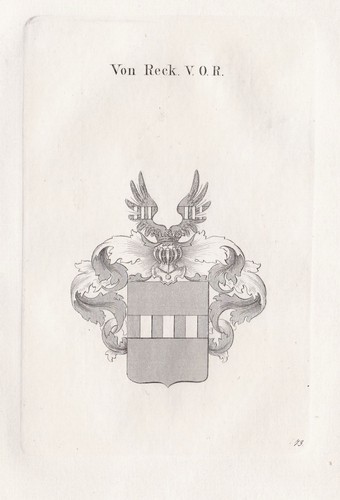 1840 reck recke blason - recke,