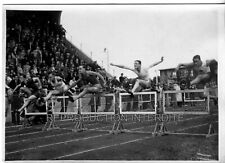 PHOTO MEURISSE - ATHLETICS - 1930 - PASSAGE FROM 110 M HURDLES TO STADIUM JEAN BOUIN