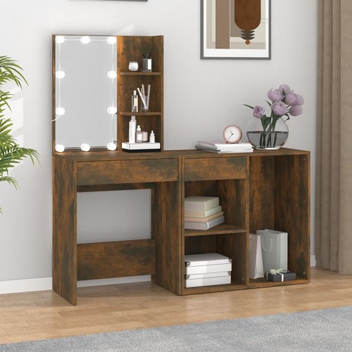 Coiffeuse led avec armoire - coiffeuse,