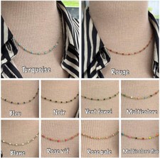 Collier fin avec fines perles