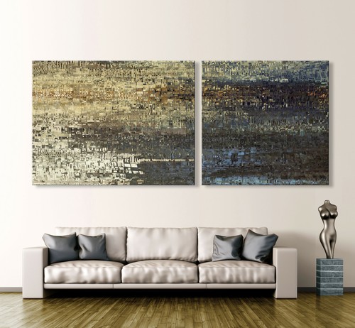 Toile art moderne noir - moderne, gris