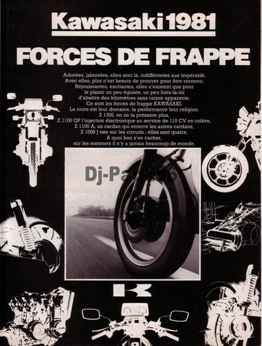 Publicité moto kawasaki - publicité,