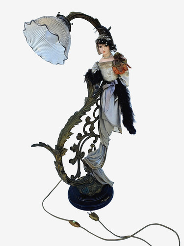 Lampe art nouveau - lampe, en