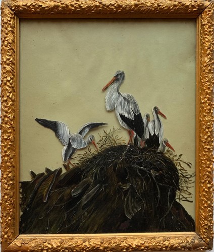 Tableau huile sur verre - l’huile,