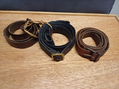 Lot anciennes sangles en - 3,
