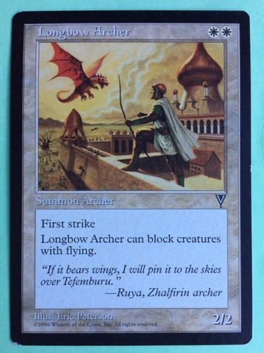 Mtg magic carte longbow - mtg,