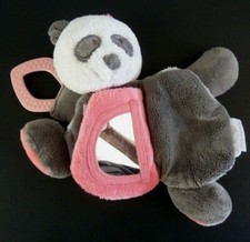 X5 DOUDOU PLAT PAIRI DAIZA NOUKIE'S PANDA OURS GRIS ROSE BLANC boule miroir TTBE