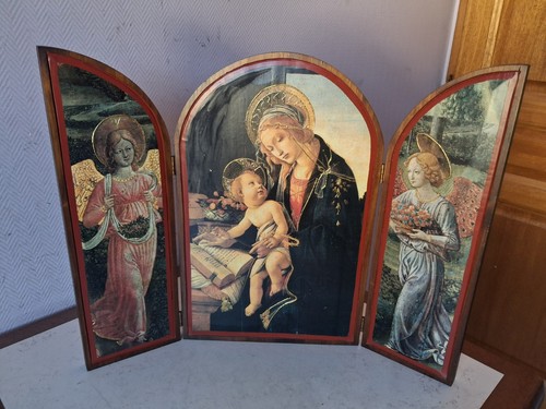 Ancien triptyque bois - ancien,