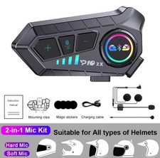 Intercom Moto Bluetooth 5.3 Étanche 2000mAh Casque Moto Mains Libres 300m