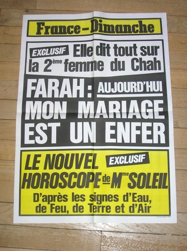 Affichette journal france - du,
