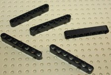 5 x Lego Technic Black Liftarm