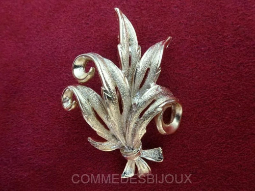 Broche vintage gerbe fleurs - de,