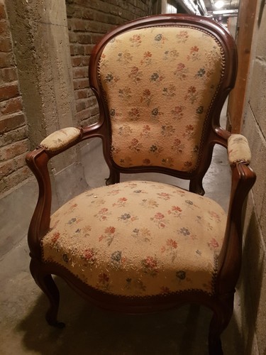 Fauteuil ancien acajou - en,