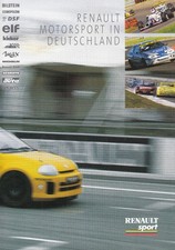 Renault Sport Motorsport Clio V6 Cup Megane Spider Brochure Brochure 1998 S
