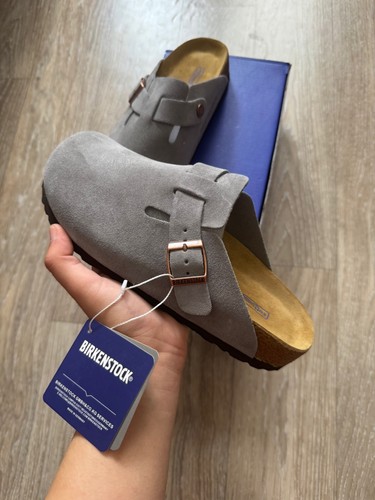 Birkenstock boston dark - dark, gray