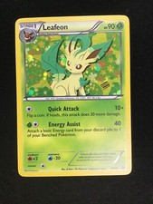 POKEMON BW BLACK STAR PROMO LEAFEON HOLO CARD