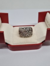 925 Silver Rhinestone Ring Size 53 Ref H874