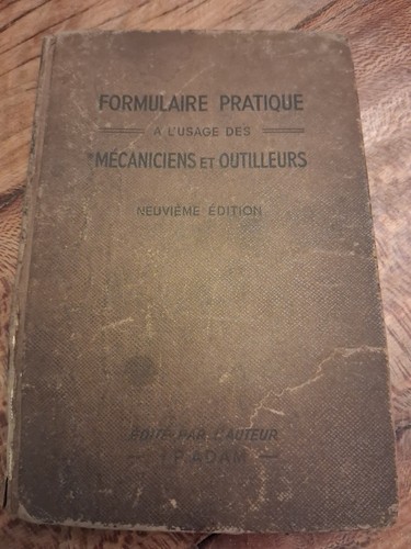 Ancien livre technique 1956