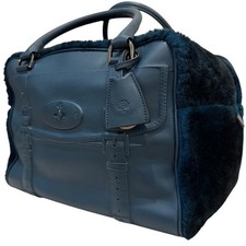 Mulberry Bayswater Handbag Leather Boa Navy Authentic Used From Japan