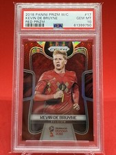 2018 Panini Prizm World Cup - Red Prizm Kevin de Bruyne 146/149 PSA10 GEM MINT