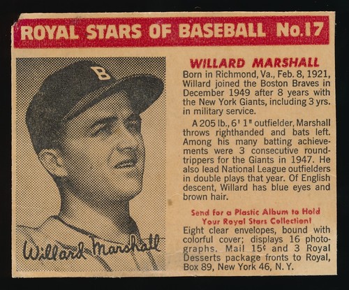 1950 royal desserts baseball - 1950,