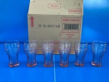 lot de 6 Verre Coca-Cola mc do Mcdo Mc Donald 2021 Rose Saumon Collector neuf 