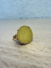 Bague En Or 18 Carats 750/1000 Avec Monnaie 10 francs 900/1000 napoléon  7,06 g
