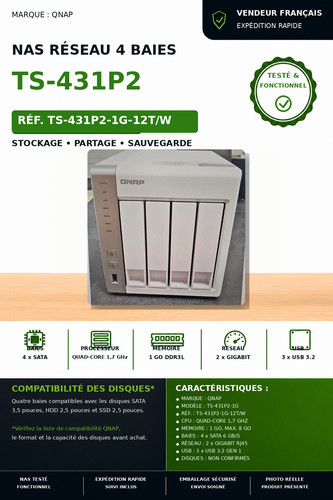 Qnap 431p2 12tb 1gb ddr3 - qnap,