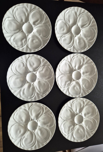 Assiettes huitres barbotine - a,