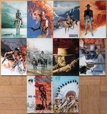 GREG • HERMANN • COMANCHE • LOT DE 10 CARTES POSTALES BD • HUBERT EDITEUR • 1984