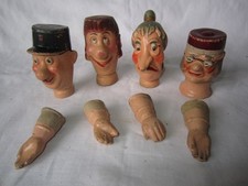Antique Celluoid Puppet Heads