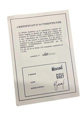 Tintin Certificat Fétiche