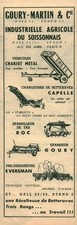 Vintage Goury-Martin & Cie Agricultural Equipment 1955 Magazine Issue Advertising