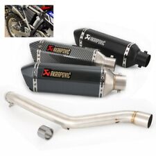 Slip for Suzuki DRZ400SM DRZ400S 2000-2024  Exhaust Link Pipe Muffler Tips 370mm