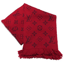 Auth Louis Vuitton Echarpe Logomania Muffler Monogram Scarf Wool Silk M72432