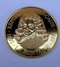 Rare Pièce  500 Francs République Française Or Jean De La Fontaine 1995 FDC Neuf
