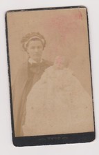 Antique Photo ?️ Nanny Baby CDV Baptism Dress TYPE circa 1870 ?