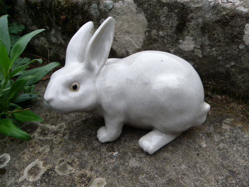 Lapin céramique craquelée - en,