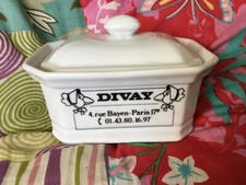 Pot à Terrine porcelaine Moule Foie Gras DIVAY rue Bayen Paris 17ème TBE
