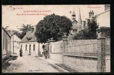 Old postcard Fontaine-la-Guyon, Rue de la Fontaine-St-Gorgon 1915 