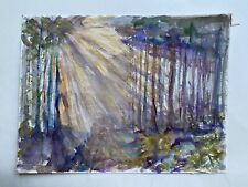 Peinture Moderne Anonyme Impressionniste Rayons De Soleil Dans La Forêt