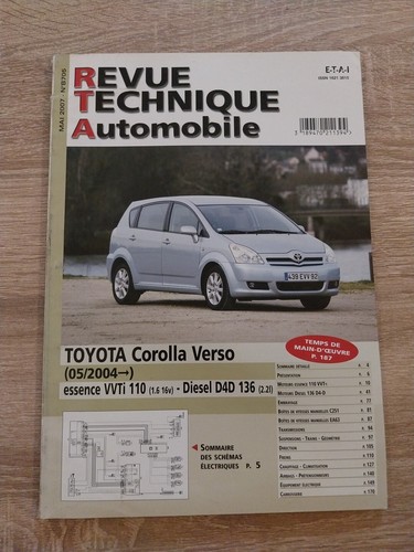 Revue technique toyota corolla - toyota,